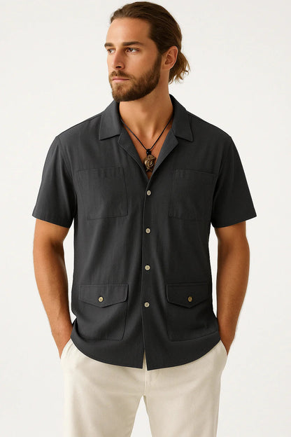 Chemise manches courtes décontractée — Homme — vue produit