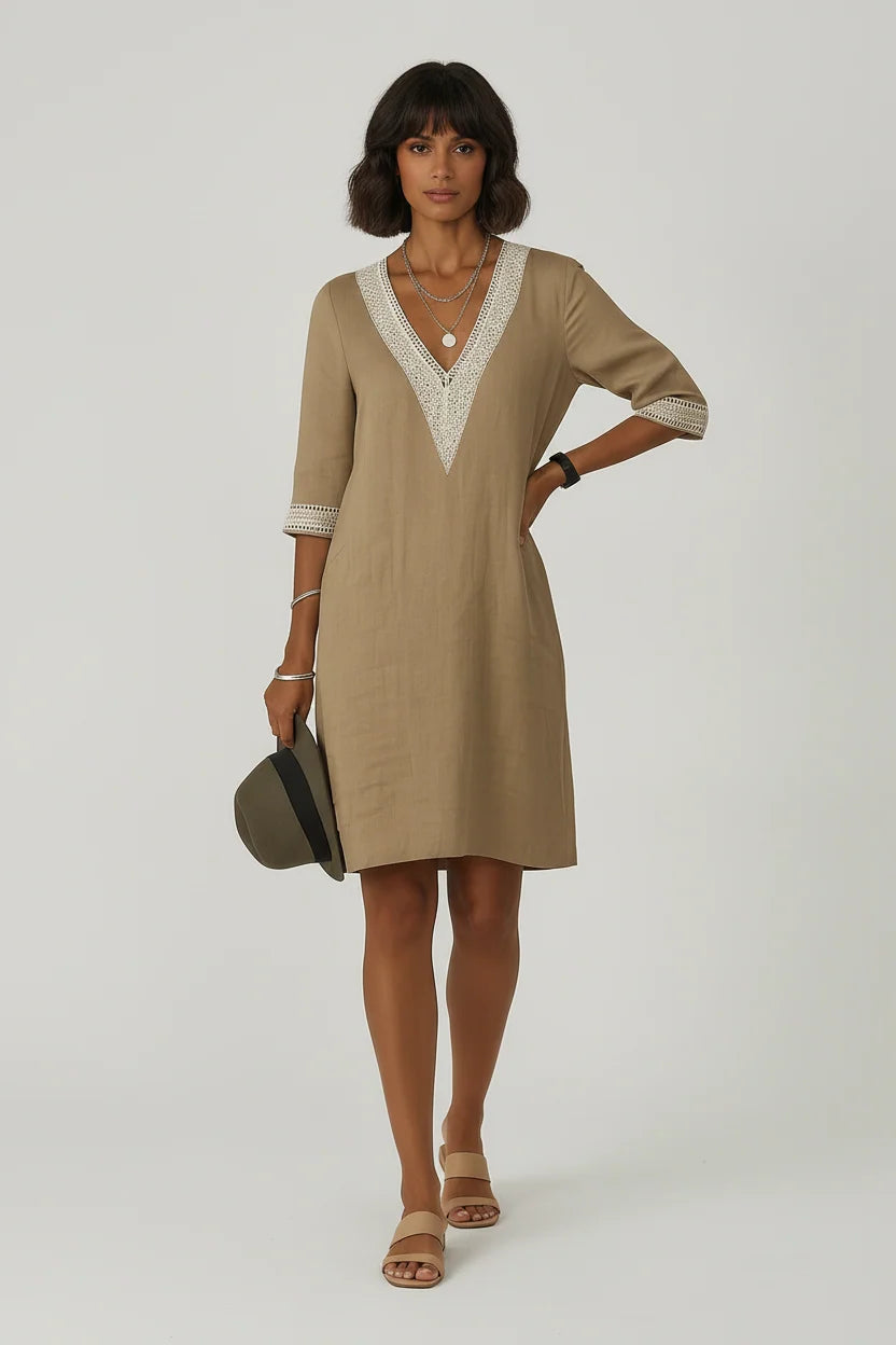 Women’S Linen Summer Dress | Breathable Midi Style | Effortless Fit