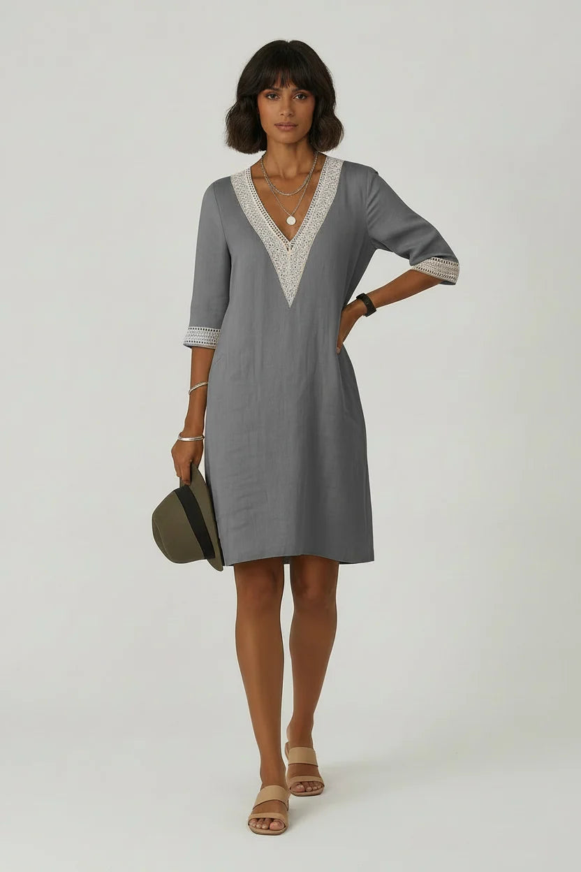 Women’S Linen Summer Dress | Breathable Midi Style | Effortless Fit