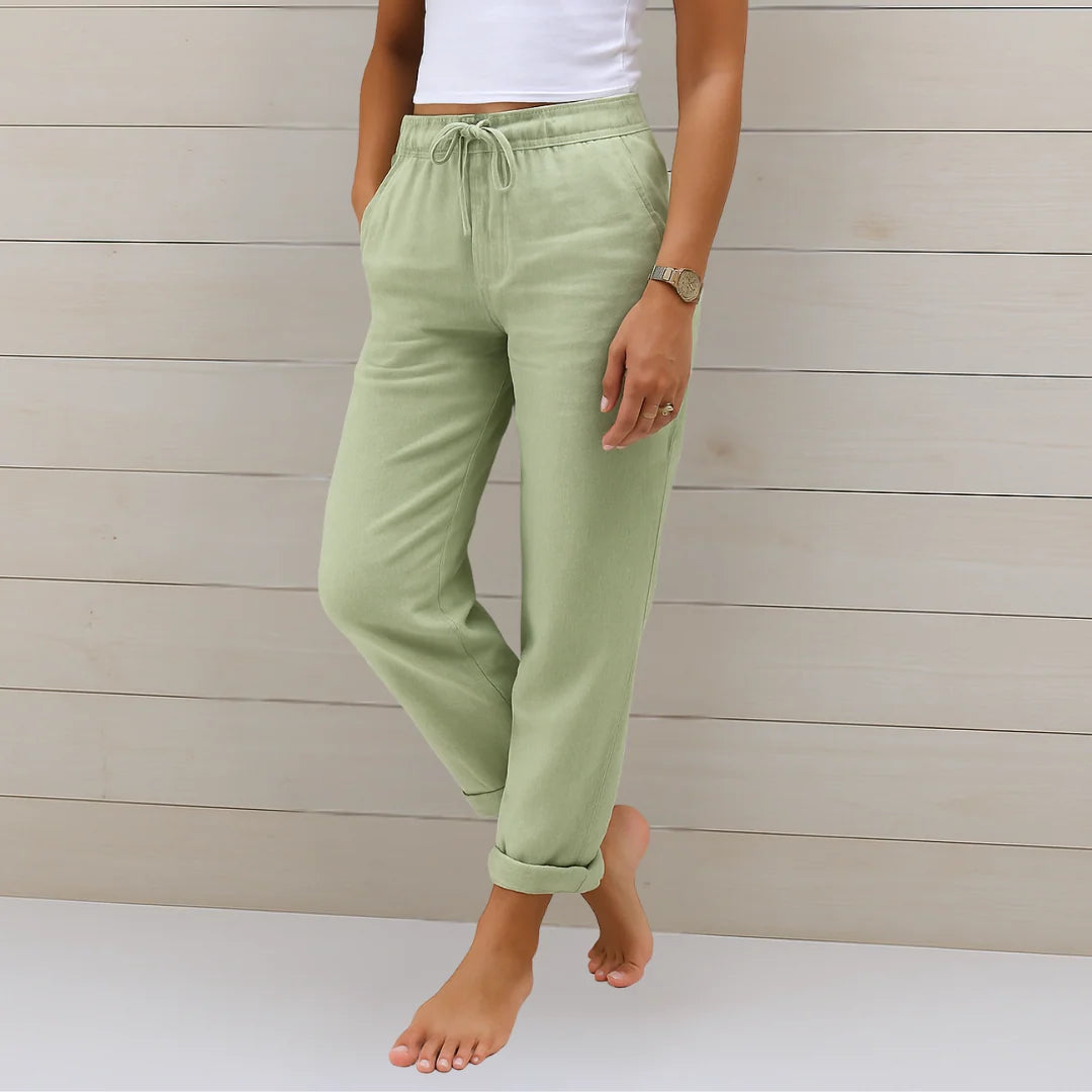Berta | Linen Stretch Pants