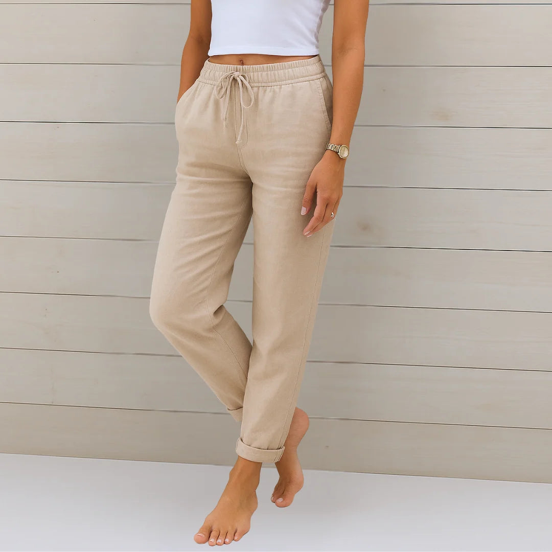 Berta | Linen Stretch Pants