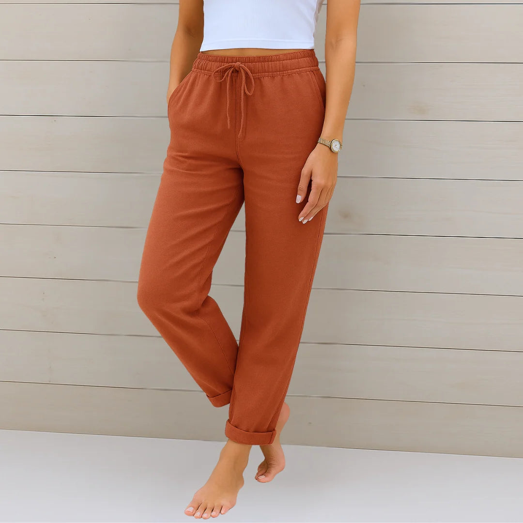 Berta | Linen Stretch Pants
