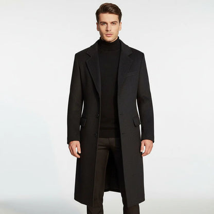 Manteau long en laine mélangée — Homme — vue produit