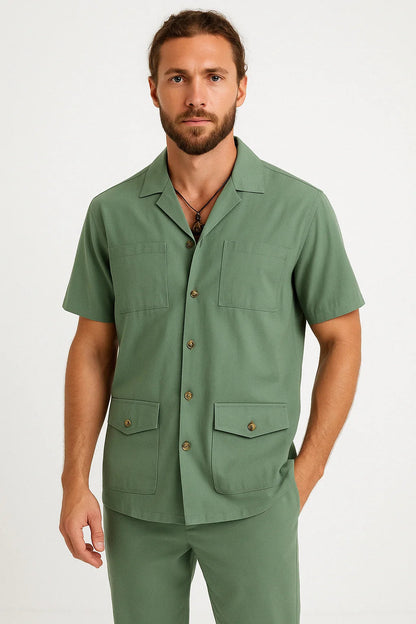 Chemise manches courtes décontractée — Homme — vue produit